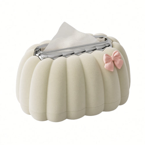 Elegant Pumpkin-Shaped Tissue Box