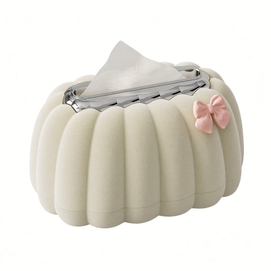 Elegant Pumpkin-Shaped Tissue Box
